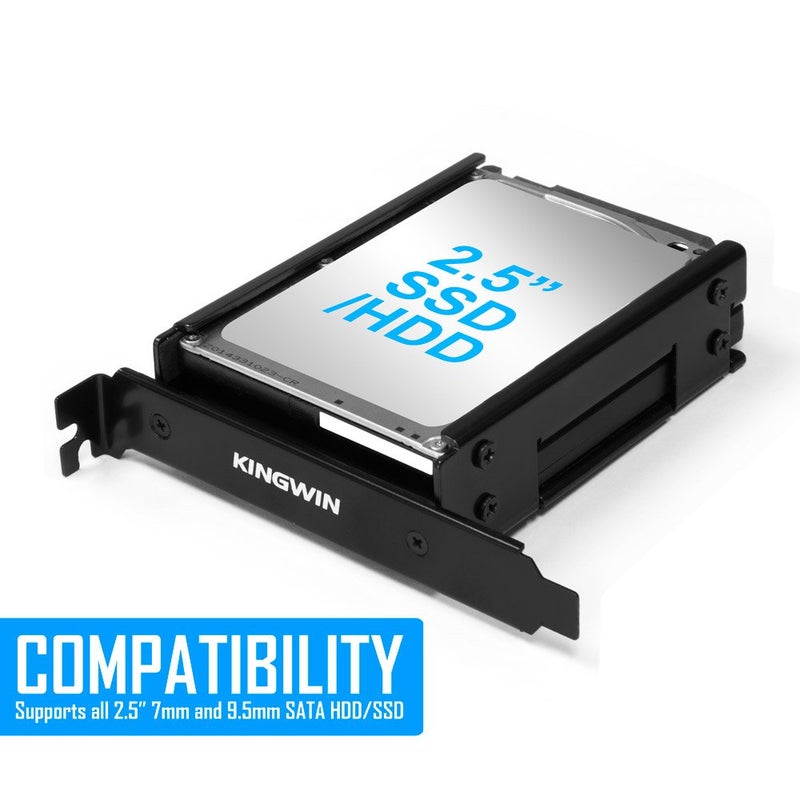 Kingwin PCI SSD Mounting Kit - 2 x 2.5 Inch SSD to PCI Internal Hard Drive Converter, Easy Installation - Image 3